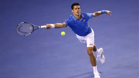 Getty Images Novak Djokovic of Serbia plays a forehand in his men&#x27;s final match against Andy Murray of Great Britain during day 14 of the 2015 Australian Open
